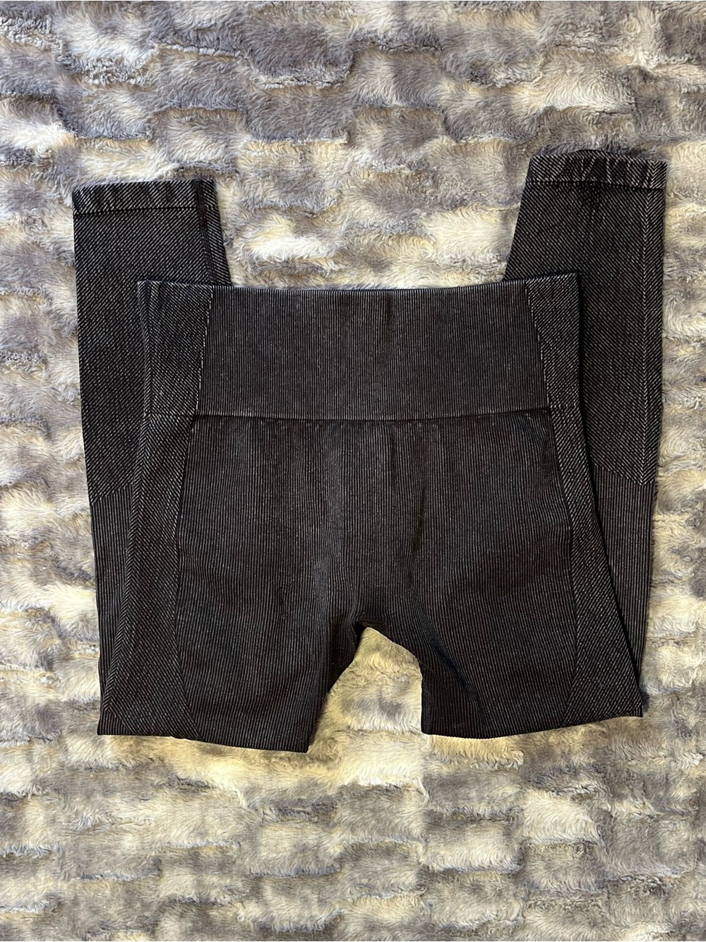 JoyLab Black Ribbed High-Waist Leggings